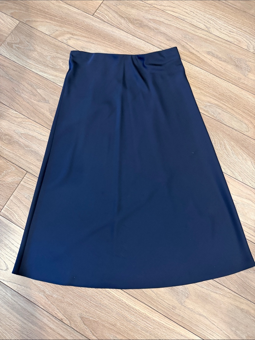 J. Crew Navy A-Line Midi Skirt